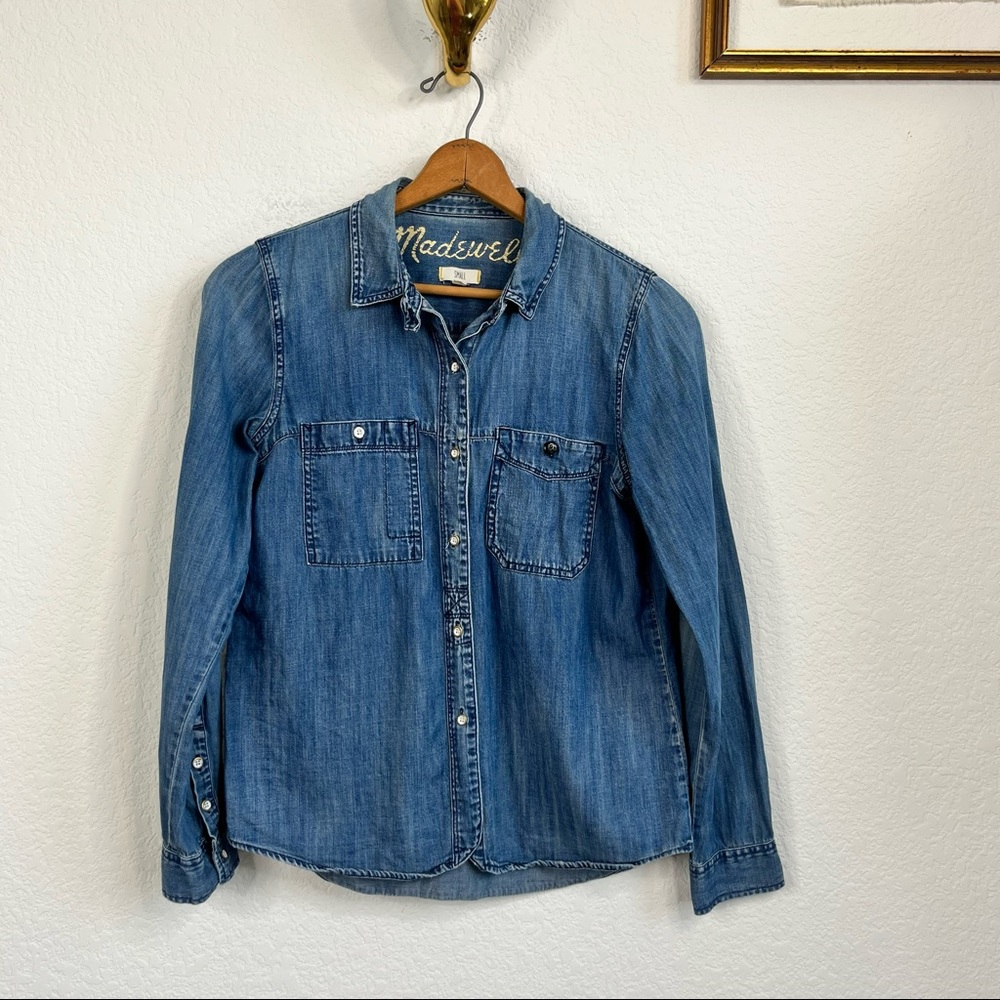 Madewell Denim Camper Pocket Patina Button Shirt